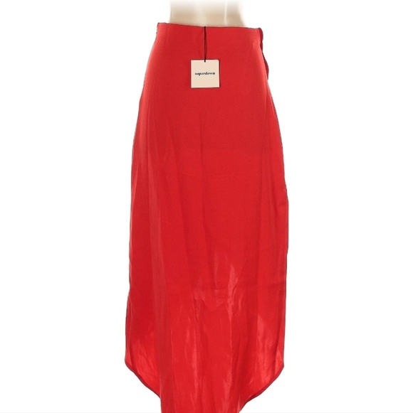 Superdown High Low Red Women's Skirt - Picture 2 of 5